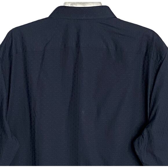 Perry Ellis Dress Shirt Men's XLT Big & Tall Cotton Long Sleeve Dk Sapphire NEW - Picture 6 of 13